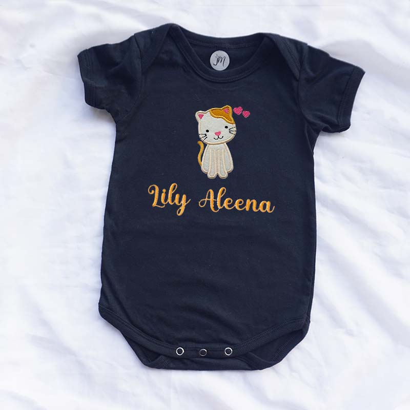 Cotton Baby Romper - Kitty