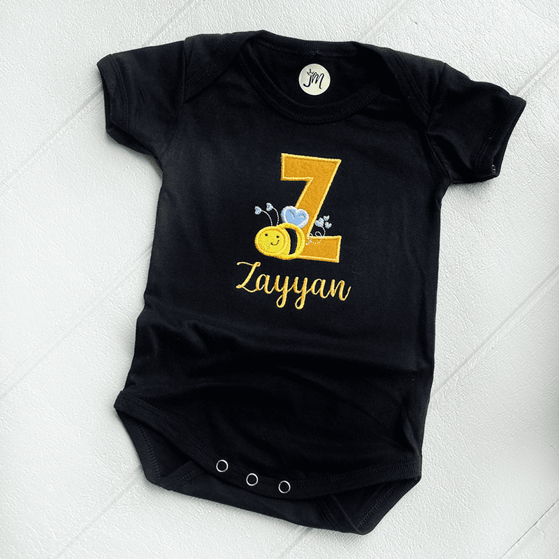 Cotton Baby Romper - Bee Alpha