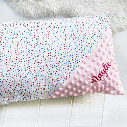 rainbow dots cotton pillow new