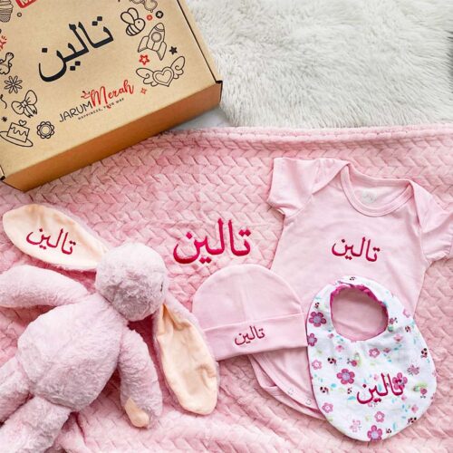 Baby Girl Snuggle Bundle Gift Set - Pink - talin - arabic