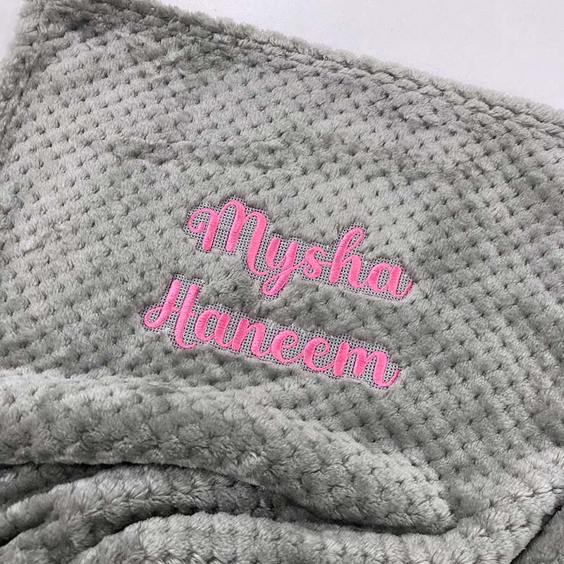 Coral Fleece Blanket - Grey - Image 2