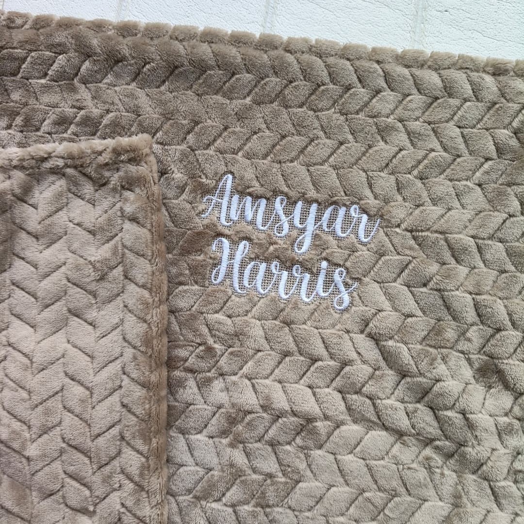 Wheat Fleece Blanket - Beige